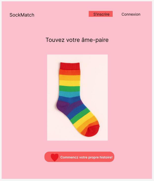 Preview du projet Sockmatch